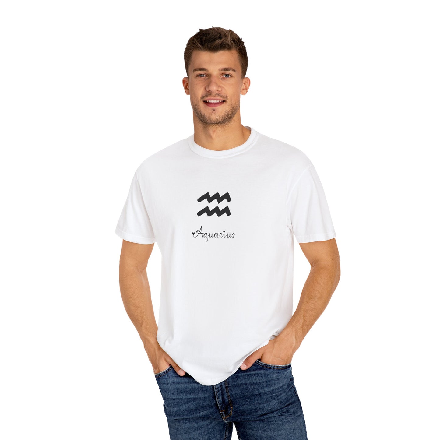 Aquarius Zodiac Sign Comfort Colors T-Shirt