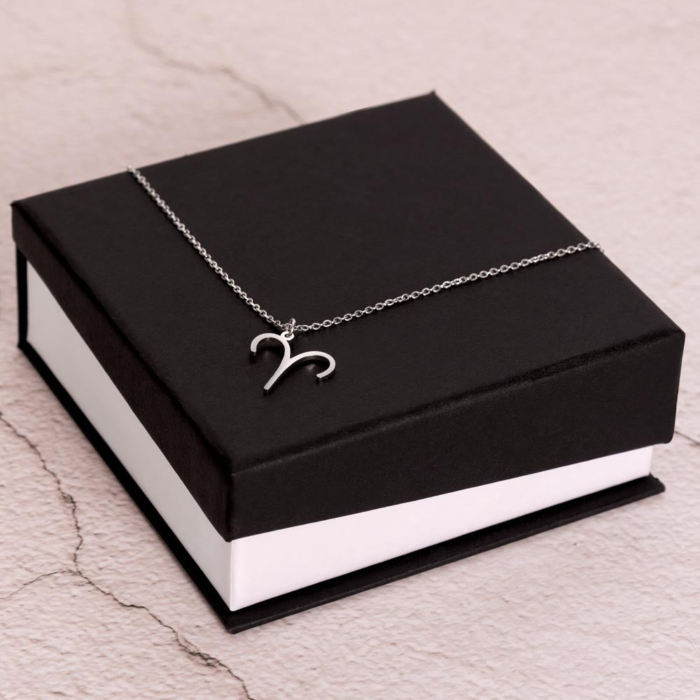 Aries Zodiac Sign Necklace