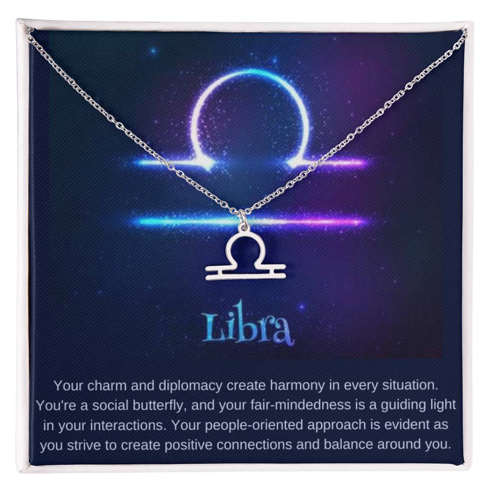 Libra Zodiac Sign Necklace