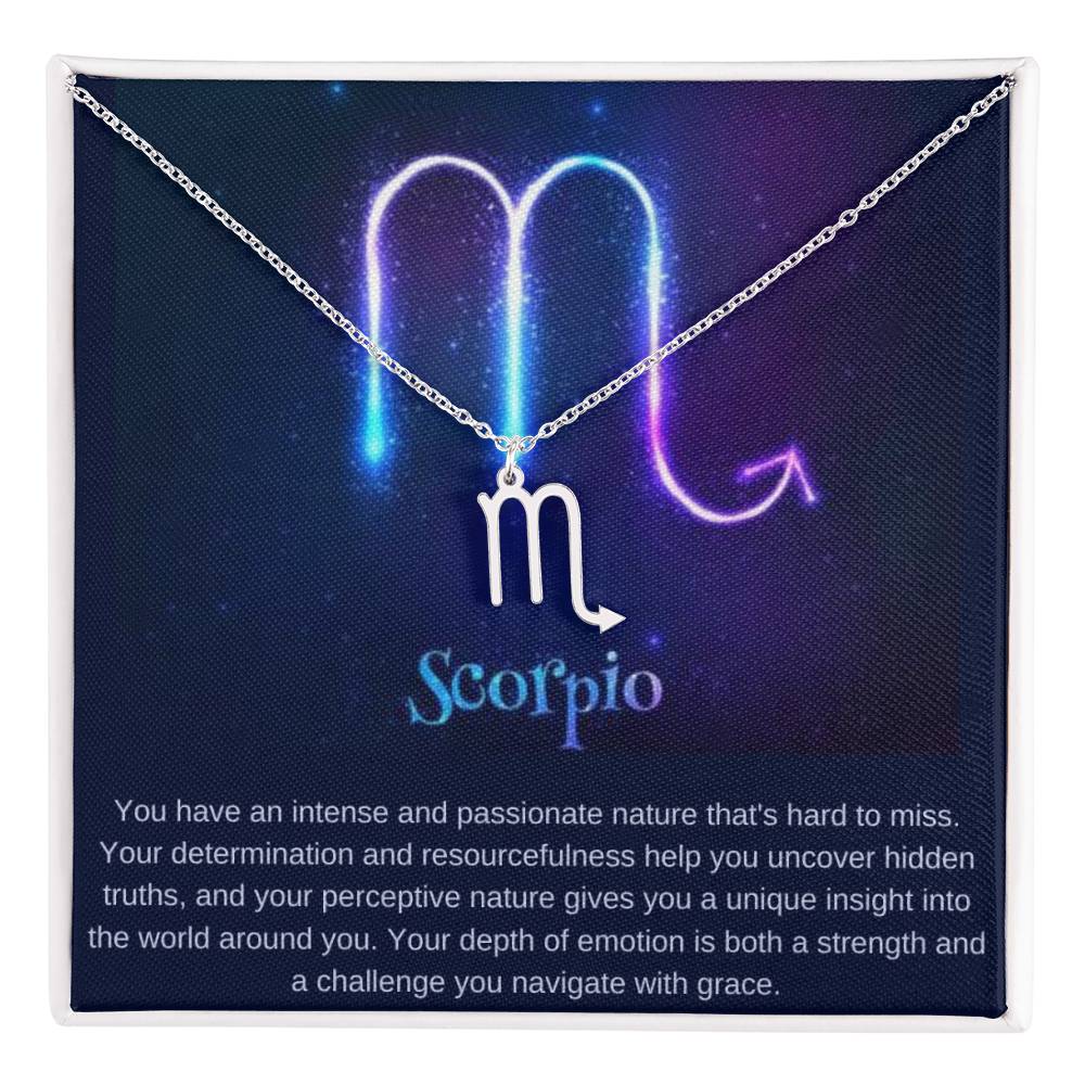 Scorpio Zodiac Sign Necklace