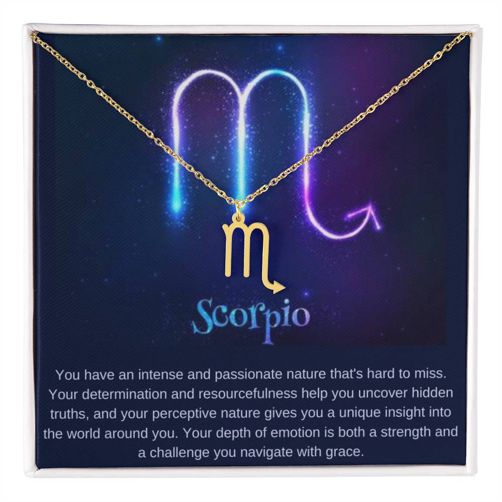 Scorpio Zodiac Sign Necklace