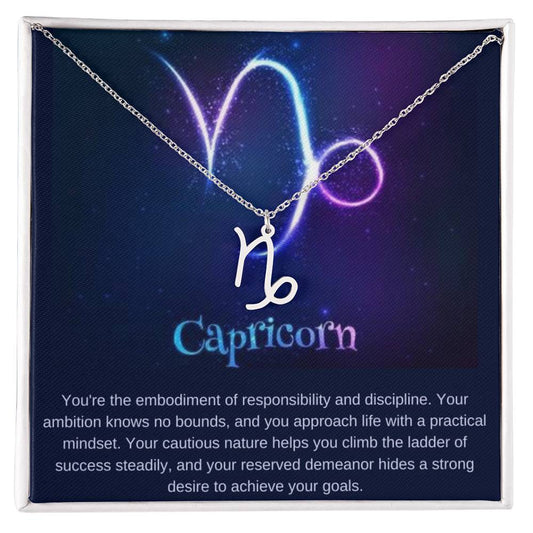 Capricorn Zodiac Sign Necklace