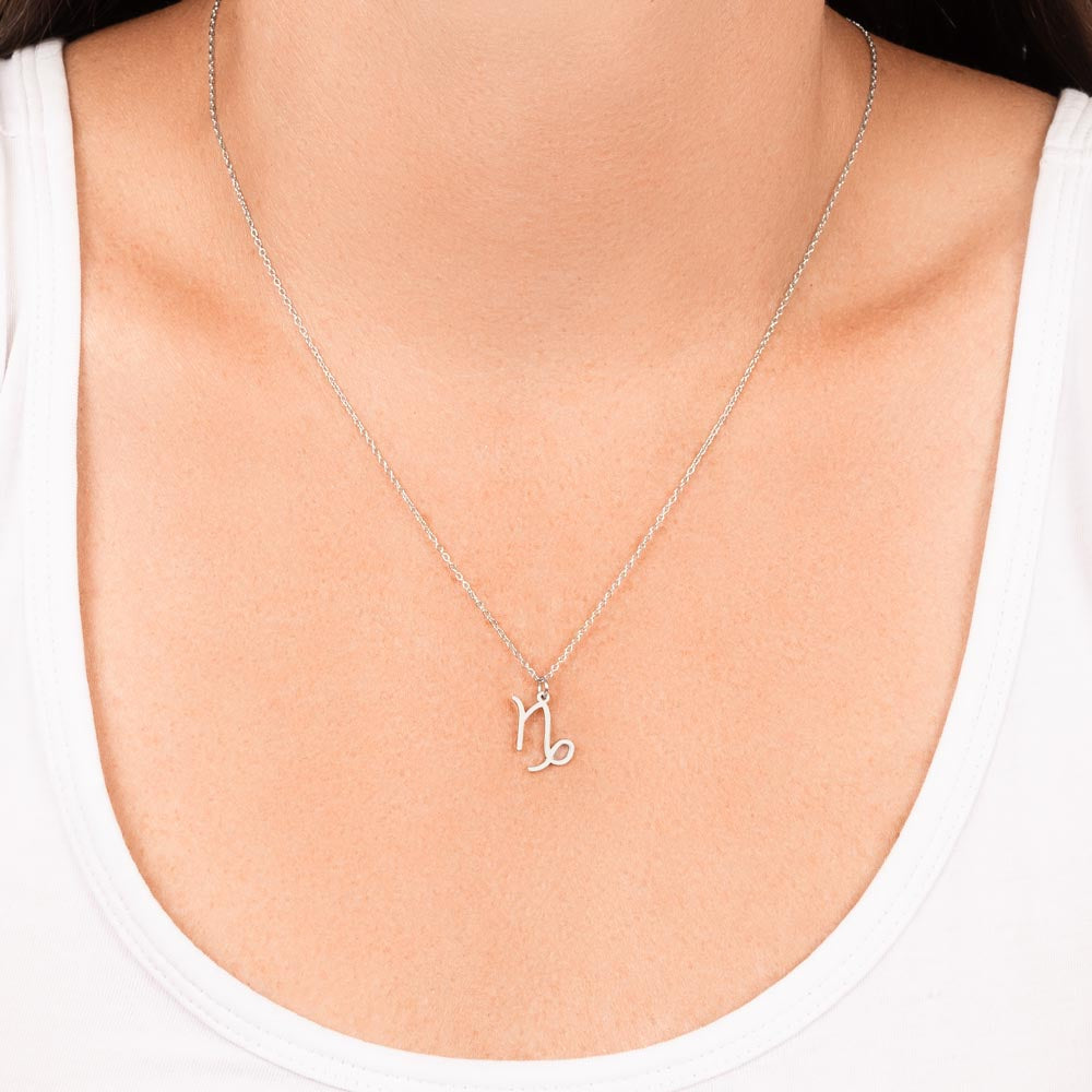 Capricorn Zodiac Sign Necklace